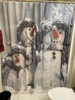 Snowman Shower Curtain