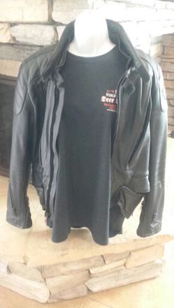 FirstGear by Hein Gerike leather motorcycle jacket