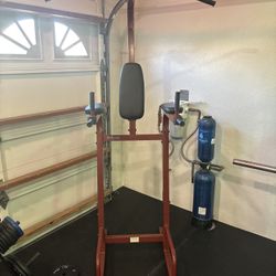Pull-Up Bar + Dip Station + Vertical Knee Raise Machine – Fully Assembled
