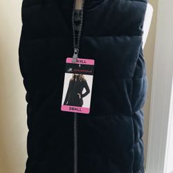 NEW Zeroxposur Women’s Puffer Vest Velour Black Size S