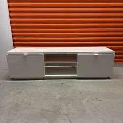 Modern 63in Low Profile TV Stand Media Console Beige