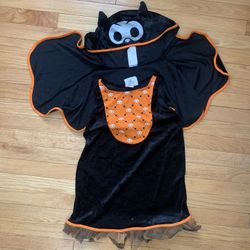 Little Girl, Halloween, Hooded, Owls, Orange Costume 