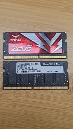 TeamGroup T-Force Zeus 64GB (2x32GB) DDR4-3200 RAM Kit