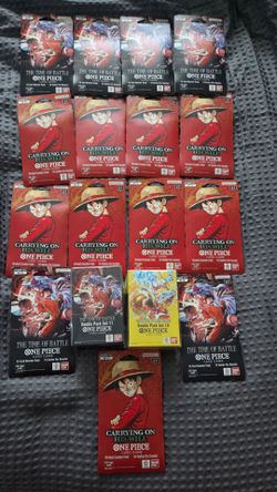 One Piece Sleeves and Double Pack trading cards