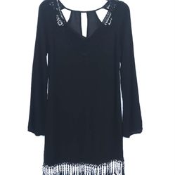 Socialite Fringe Slip On Dress