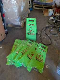 Lot of 10 Caution Wet Floor Signs