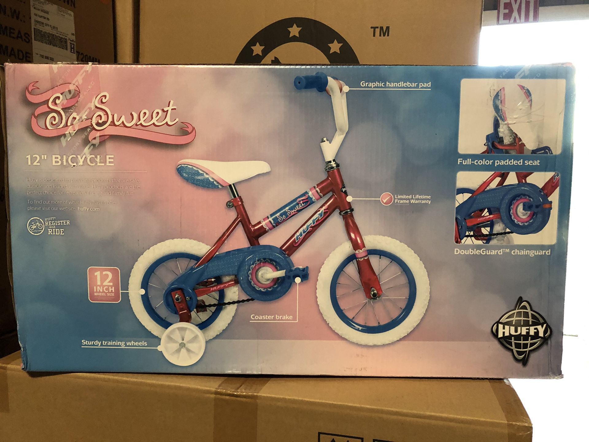New Huffy SO SWEET 12 inch Bike with Training Wheels for Kids