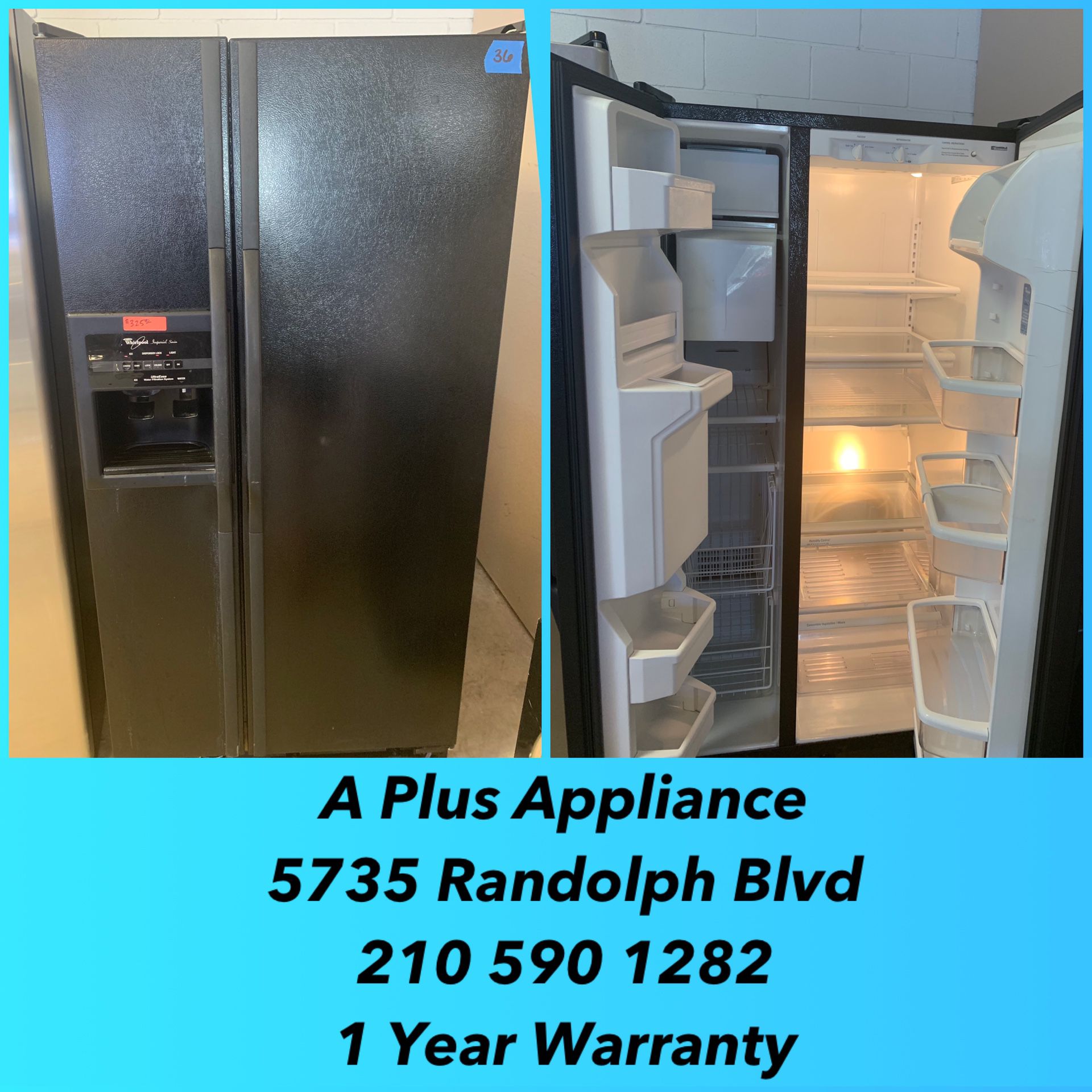 Whirlpool Side By Side Refrigerator 1 Year Warranty
