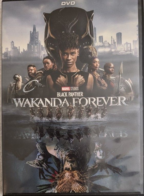 Wakanda Forever, Black Panther, Marvel Studios Movie DVD (Mint), PG13, 161 Minutes. Queen Ramonda, Shuri, M'Baku, Okoye and the mighty Dora Milaje fig