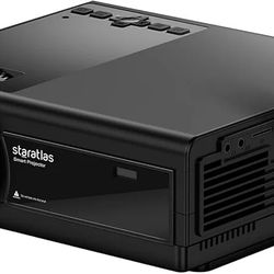 1080P Wifi & Bluetooth Mini Portable Movie Projector for Bedroom, Supports Screen Mirroring (Black)
