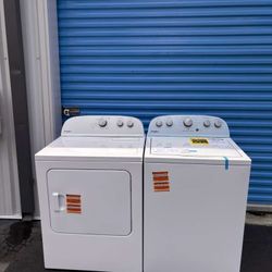 New Whirlpool brand washer and dryer set top load