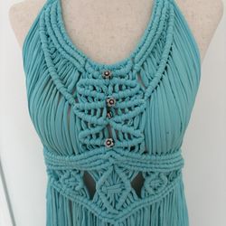 Macrame Dress One Size Handmade 
