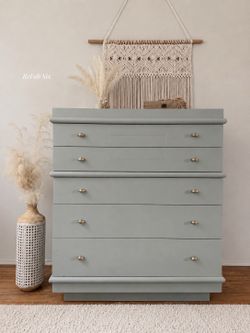 Coastal Mid century modern dresser