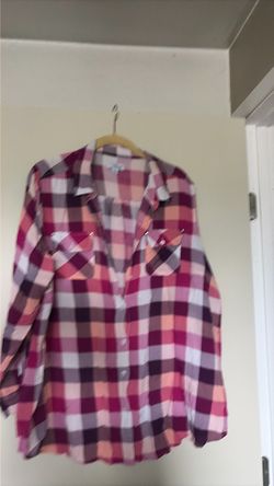 Pink Plaid Button-Down Shirt