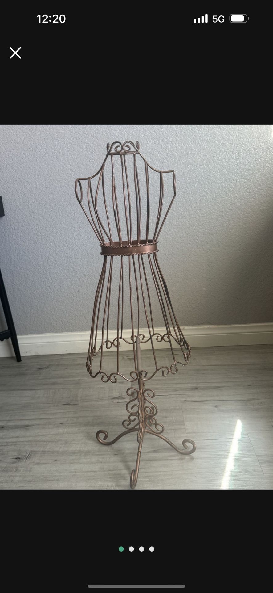 Mini mannequin dress form bronze