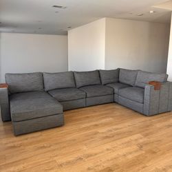 Lovesac Grey Slub Tweed 6 Seat 8 Side Sactional - 🚚 FREE DELIVERY // $50 FINANCING 💸