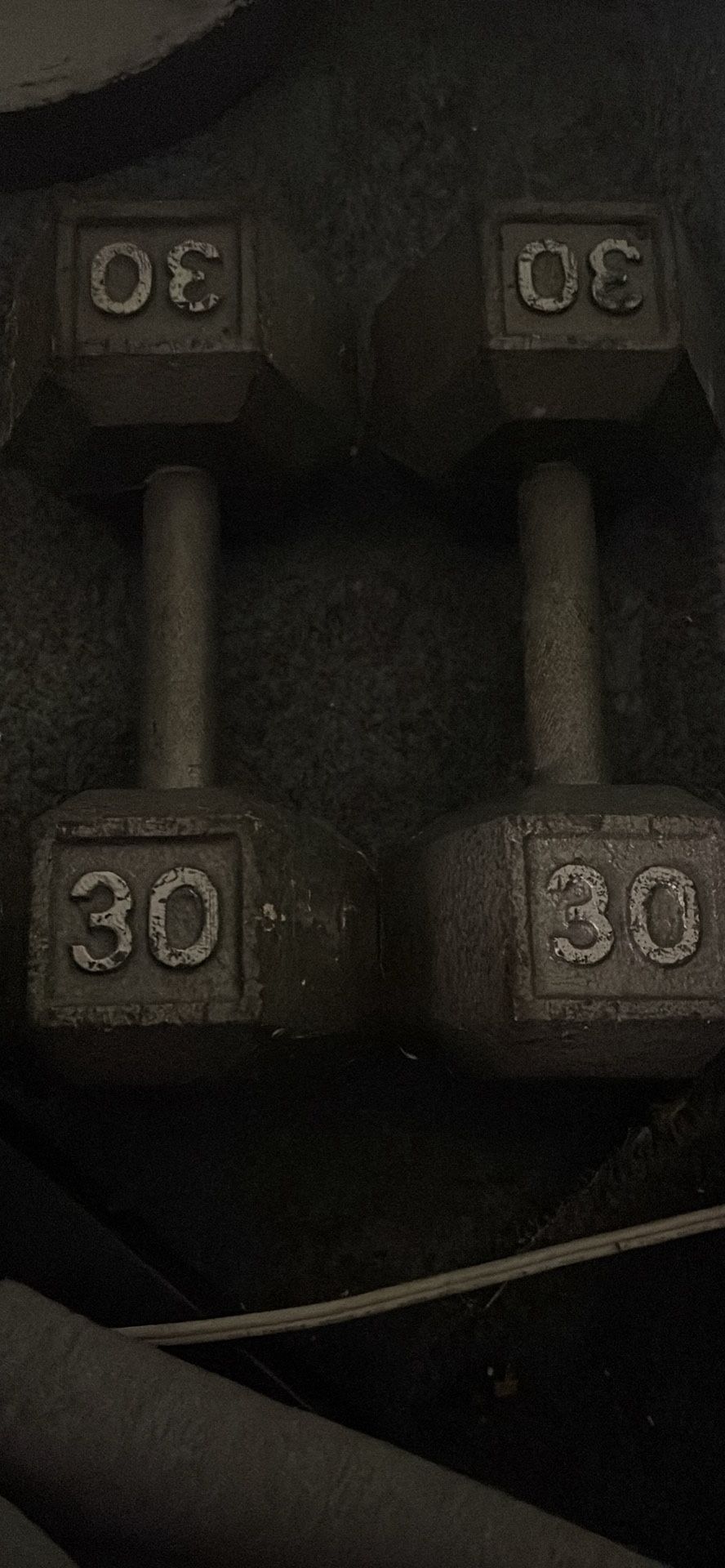 30lb Cast Iron Dumbbell Set 