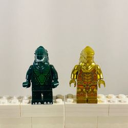 Godzilla Minifigures Green and Gold | New Custom Lego Compatible Set