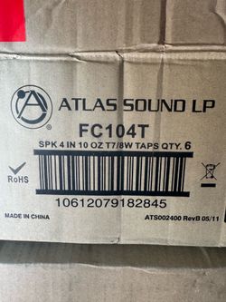 Box of Atlas Sound LP FC104T Speakers