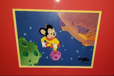 Mighty Mouse original production used animation Cel from 1981