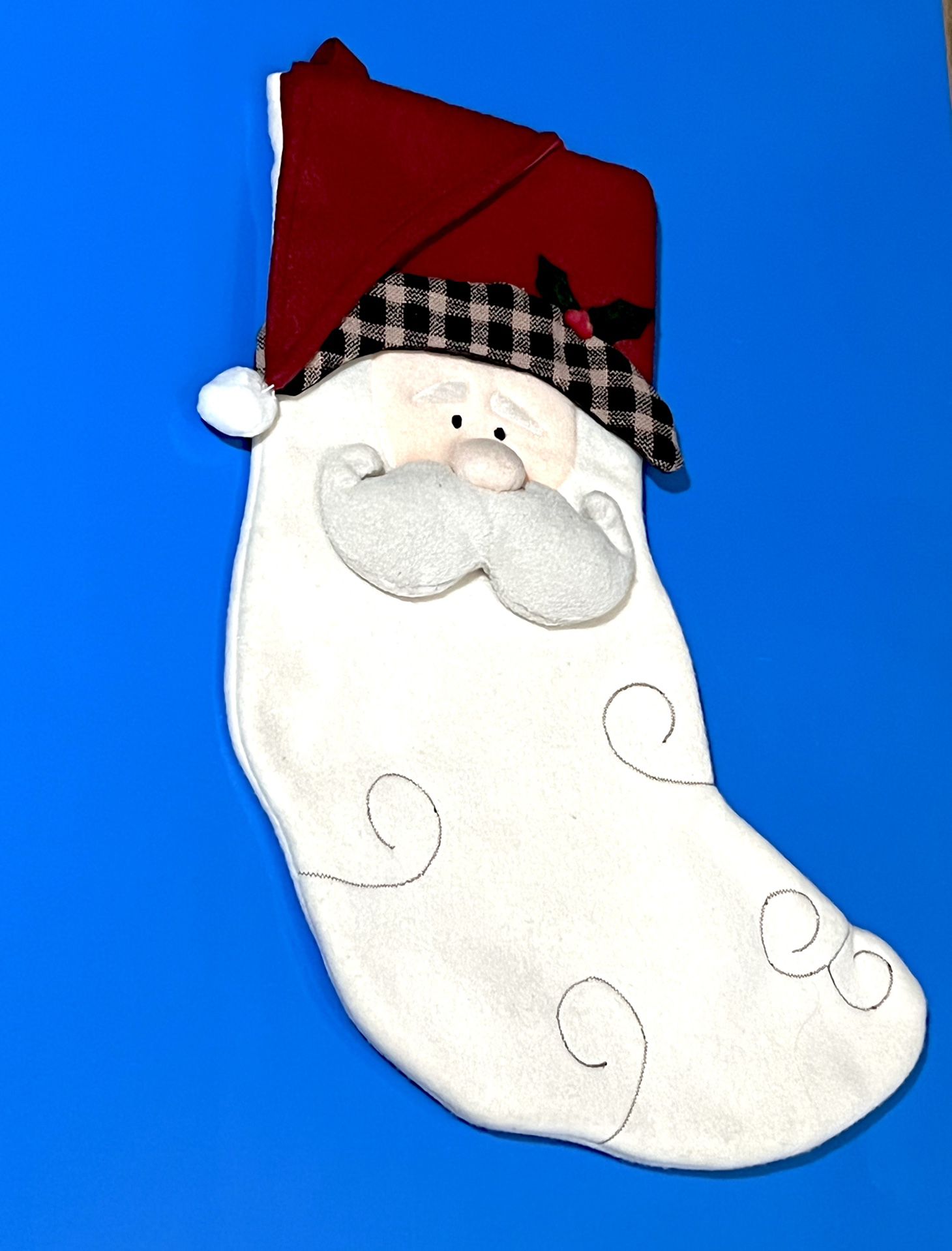 New Large Santa Christmas Stocking ~ Holidays 