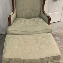 Beautiful Arm Chair With Ottoman