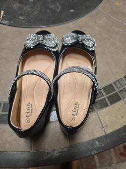 Link Girls Black Patent Mary Jane Flats aize 3