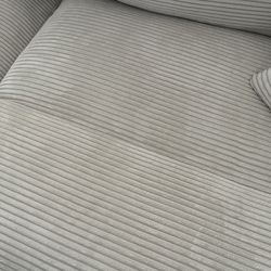 Brand new 2 corduroy sofas 84” in Beige Color with marble coffee table