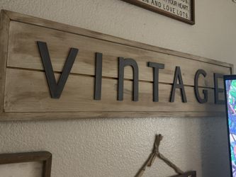 Wood Sign That Says Vintage