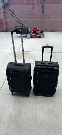 Set of 2 Black Carry-On Rolling Suitcases