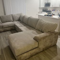tan Sectional Couch 