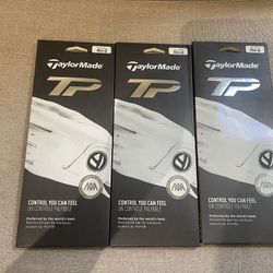[[Open Box Brand New ]]TaylorMade TM18 TP Staff Pro Men's Golf Lefty Gloves - 3-Pack - (goes right hand)