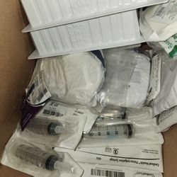 Box Full Of Catheter/medical  Supplies 