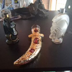 3pc Collection Of Vintage Mens Avon Decanters