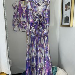 Brand New Sequin Two Piece Skirt Set