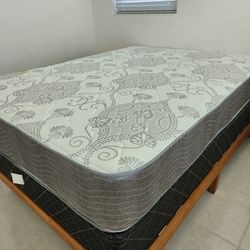 New Queen Mattress And Box Spring 2pc  Bed Frame Is Not Included 