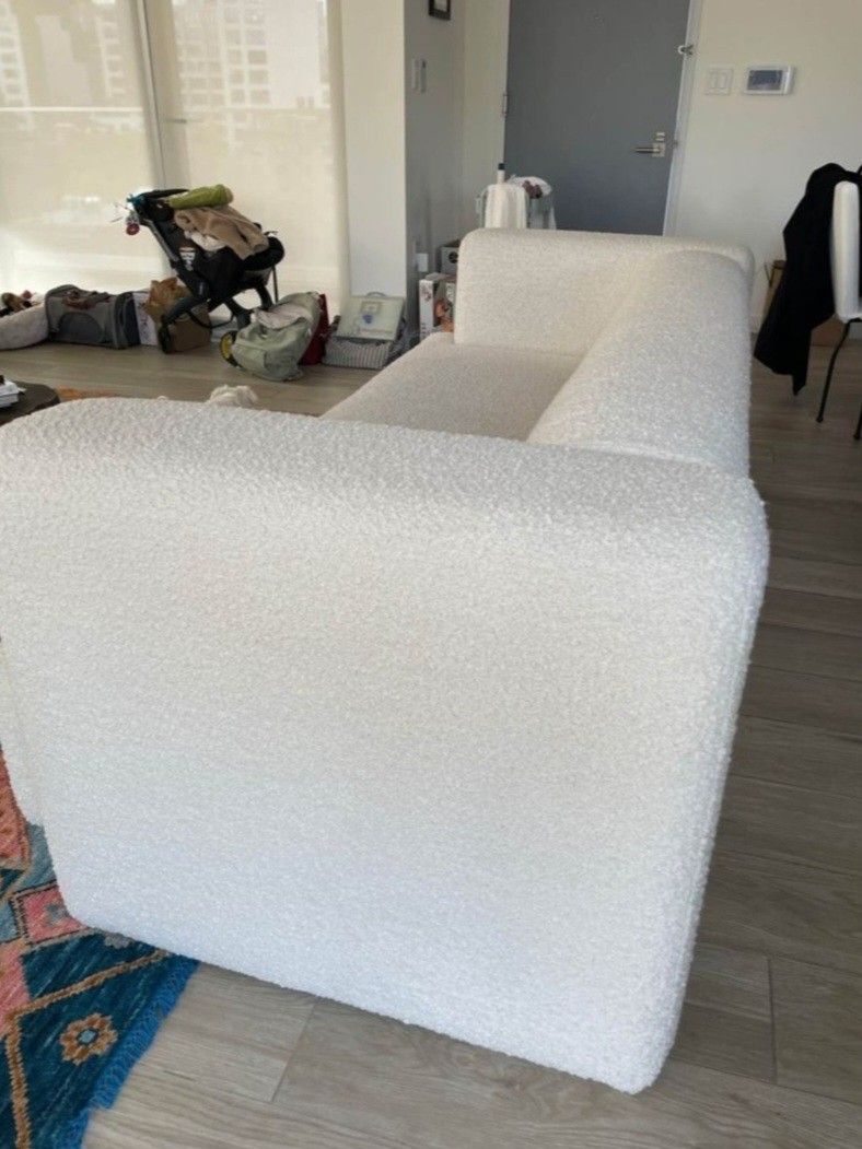 CB2 Terrain Boucle ivory sofa 92"