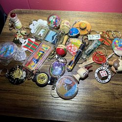 Mixed Lot of 25 Travel Keychains - Souvenir Collection from Around the World