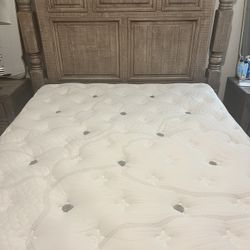 Queen Size Natural Stone Bed & Brand New Mattress 