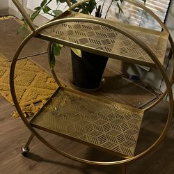 Golden Bar Cart