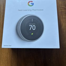 New, Unopened  Nest 3rd generation  Thermastat + Used Nest 2nd Generation Temperature Sensor