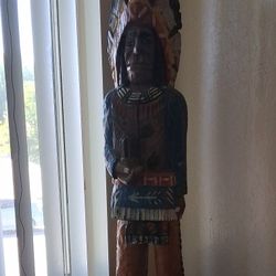 Wood Indian  Statue  