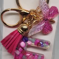 Resin Letter Keychains #4