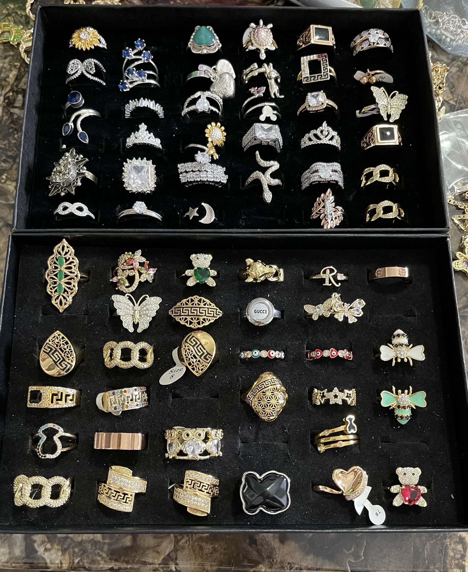 rings! $22 And $15 from size 5,6,7,8,9 and 10 18kt gold plated And Silver. Price is for each one