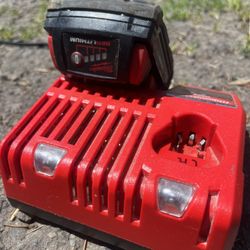 Milwaukee M18 Battery And Charger 