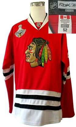 Chicago Blackhawks Hockey Jersey Canadian Size 52 with 2010 Championship Patch