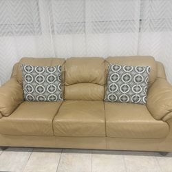 Leather COUCH PLUS CHAISE