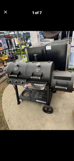 Oklahoma Joe's Shop the Collection Canyon Black Liquid propane and charcoal Combo Grill