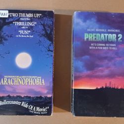 Predator 2 and Arachnophobia VHS Action And Scary Movie Combo! 