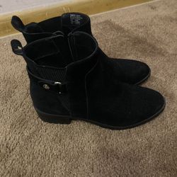 Black Suede Booties 